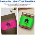Avery 2" x 4" Neon Shipping Labels with Sure Feed, 1,000 Labels (5974), Neon Magenta, 5 / Pack, AVE5974