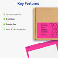Avery 2" x 4" Neon Shipping Labels with Sure Feed, 1,000 Labels (5974), Neon Magenta, 5 / Pack, AVE5974