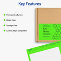 Avery 2"x 4" Neon Shipping Labels with Sure Feed, 1,000 Labels (5976), Neon Green, 5 Pack, AVE5976