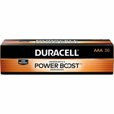 Duracell Coppertop Alkaline AAA Batteries, Black, 36 / Pack, DURMN24P36