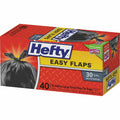 Reynolds Food Packaging Hefty Easy Flaps 30-gallon Large Trash Bags, Black, 40 / Box, RFPE27744