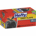 Reynolds Food Packaging Hefty Easy Flaps 30-gallon Large Trash Bags, Black, 40 / Box, RFPE27744