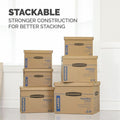 Fellowes Bankers Box SmoothMove Moving Boxes, Kraft, 5 / Carton, FEL7718201