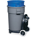 Rubbermaid Commercial Brute Tandem Dolly for 2620, 2632, 2643, 2655, 3526, 3536 Containers, Black, RCP264600BK