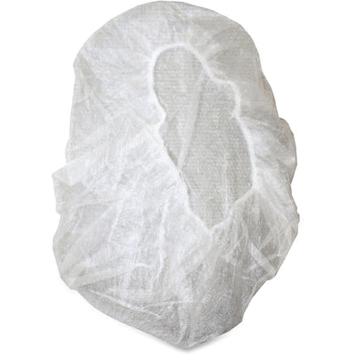 Genuine Joe Nonwoven Bouffant Cap, White, 1 Pack, GJO85140