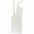 Genuine Joe 50" Disposable Poly Apron, White, 1 Pack, GJO85141