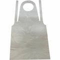 Genuine Joe 50" Disposable Poly Apron, White, 1 Pack, GJO85141