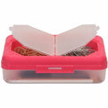C-Line 3-compartment Storage Box, Pink, 12 / Carton, CLI48500