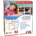C-Line Super Heavyweight Plus Reusable Dry Erase Pockets, 25 / Box, CLI42620