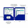 C-Line Letter Pocket Folder, Blue, 8 1/2" Width x 11" Length, 25 / Box, CLI32935