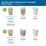 Dixie PerfecTouch 10 oz Hot Coffee Cup and Lid Sets by GP Pro, 1 Carton