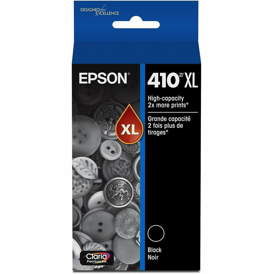 Epson 410XL, Black Ink Cartridge, High Capacity, Claria Premium, 1 / Pack, EPST410XL020S