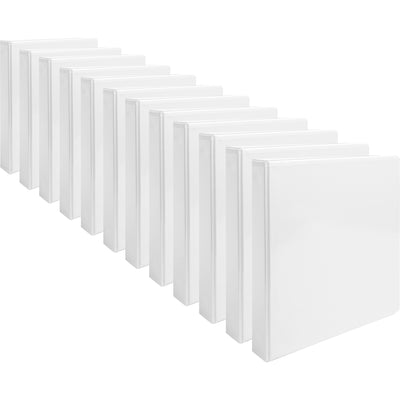 Business Source Round-ring View Binder, White, 8 1/2" Width x 11" Length, 12 / Carton — view 1