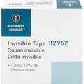 Business Source Invisible Tape Dispenser Refill Roll, Clear, 12 / Box, BSN32952BX