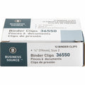 Business Source Fold-back Binder Clips, Black, 12 / Box, BSN36550BX