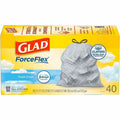 The Clorox Glad ForceFlex Tall Kitchen Drawstring Trash Bags, White, 6 / Carton, CLO78361CT