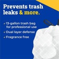The Clorox Glad ForceFlex Tall Kitchen Drawstring Trash Bags, White, 4 / Carton, CLO78526CT