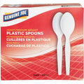Genuine Joe Heavyweight Disposable Spoons, White, 40 / Carton, GJO10432CT
