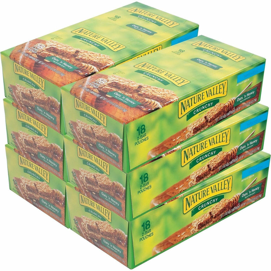 NATURE VALLEY Oats/Honey Granola Bar, 6 / Carton, GNMSN3353CT