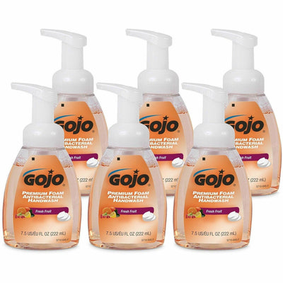 Gojo Premium Foam Antibacterial Handwash, Translucent Apricot, 6 / Carton, GOJ571006CT