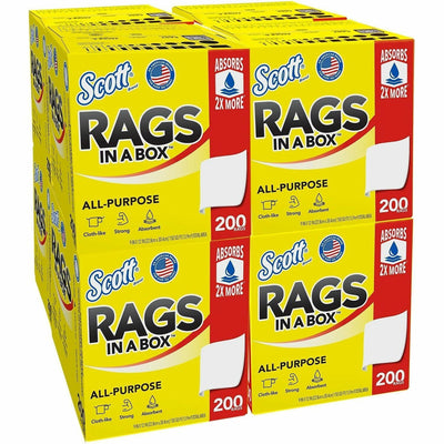 Kimberly-Clark Scott Rags In A Box™, White, 8 / Carton, KCC75260CT