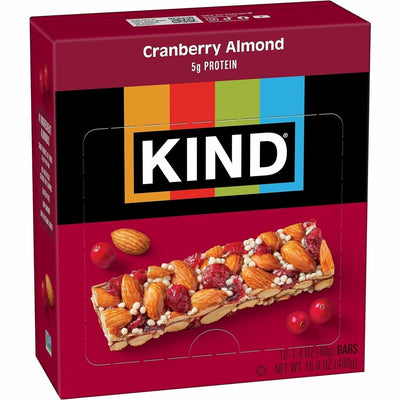 KIND Snacks Cranberry Almond Nut Bars, 12 / Box, KND17211