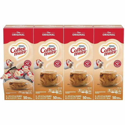 Nestle Professional Coffee mate Original Nondairy Liquid Creamer Singles, 4 / Carton, NES35110CT