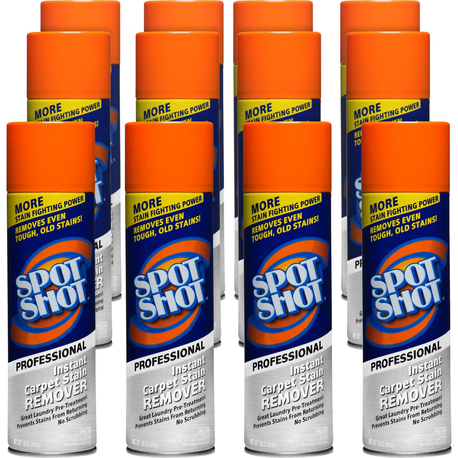 Spot Shot Professional Instant Carpet Stain Remover, Odor Neutralizer, 12 / Carton, WDF00993CT