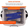 Tenacious Ergodyne Evaporating Cooling Bandana, Solid Blue, EGO12307