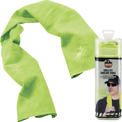 Tenacious Ergodyne Evaporative Cooling Towel, High Visibility Lime, EGO12439