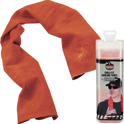 Tenacious Ergodyne Evaporative Cooling Towel, Orange, EGO12441