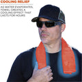 Tenacious Ergodyne Evaporative Cooling Towel, Orange, EGO12441