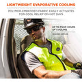 Tenacious Ergodyne Chill-Its Evaporative Cooling Vest, Lime, EGO12534