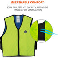 Tenacious Ergodyne Chill-Its Evaporative Cooling Vest, Lime, EGO12535