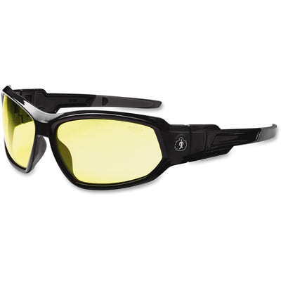 Tenacious Ergodyne Loki Yellow Lens Safety Glasses, Black, EGO56050