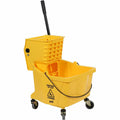 Genuine Joe 35-quart Side Press Mop Bucket & Wringer Combo, Yellow, GJO02347