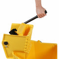 Genuine Joe 35-quart Side Press Mop Bucket & Wringer Combo, Yellow, GJO02347
