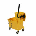 Genuine Joe 35-quart Side Press Mop Bucket & Wringer Combo, Yellow, GJO02347