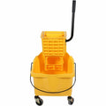Genuine Joe 35-quart Side Press Mop Bucket & Wringer Combo, Yellow, GJO02347
