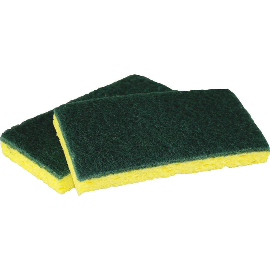 Impact Cellulose Scrubber Sponge, 3.2" x 0.9", Green, Light Duty, 8 / Carton, IMP7130PCT