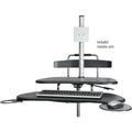 Kantek Mobile Height Adjustable Computer Workstation w/ LCD Mount, Black, KTKSTS240