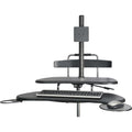 Kantek Mobile Height Adjustable Computer Workstation w/ LCD Mount, Black, KTKSTS240