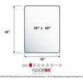Floortex Heavy-Duty Glass Chair Mat for Hard Floors & Carpets - 36" x 48", Clear, FLR123648EG