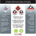 Floortex Heavy-Duty Glass Chair Mat for Hard Floors & Carpets - 40" x 53", Crystal Clear, FLR124053EG