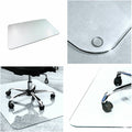 Floortex Heavy-Duty Glass Chair Mat for Hard Floors & Carpets - 40" x 53", Crystal Clear, FLR124053EG