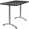 Iceberg Walnut Top Sit-to-Stand Table, Dual Color, ICE69305