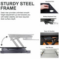 Lorell Adjustable Desk/Monitor Riser, Black, LLR81974