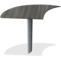 Safco Mayline Medina Curved Desk Extension, Left, Gray, MLNMNEXTLLGS