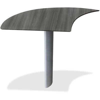 Safco Mayline Medina Curved Desk Extension, Left, Gray, MLNMNEXTLLGS