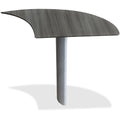 Safco Mayline Medina Curved Desk Extension, Right, Gray, MLNMNEXTRLGS
